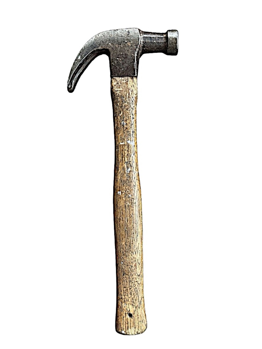 Vintage Carpenter Claw Hammer 13” Forged Metal Head Wooden Handle Tool Decor
